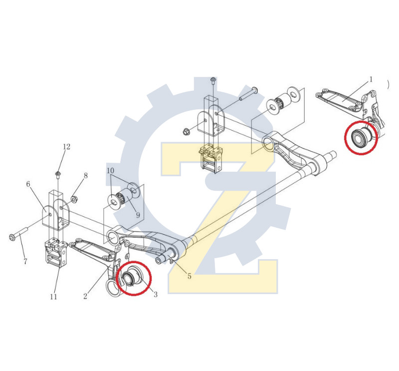 Сайлентблок стабилизатора кабины передний FAW J7